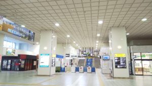 鳥取駅構内です。